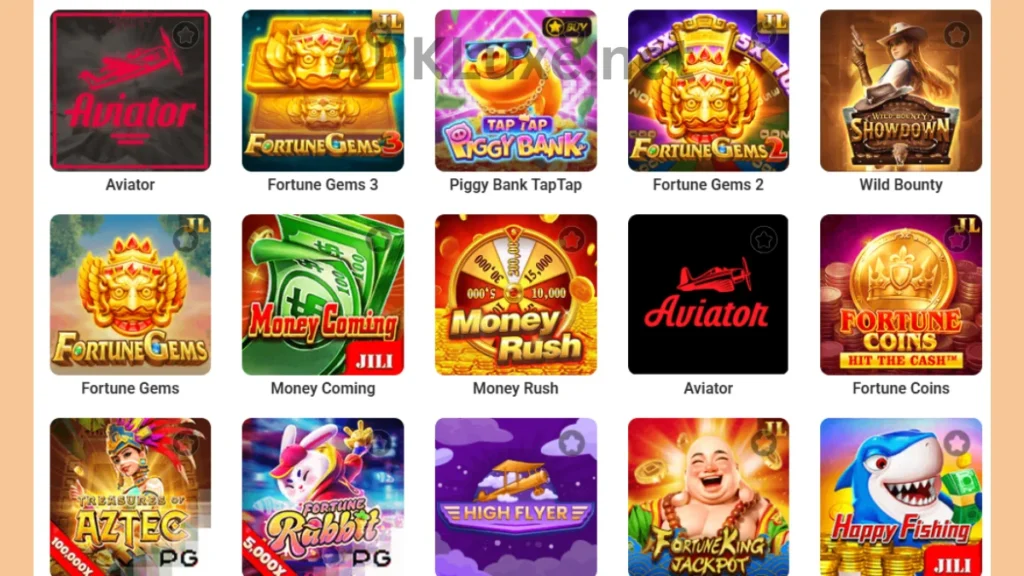 9999Win Game APK internal interface of game and hot game section
