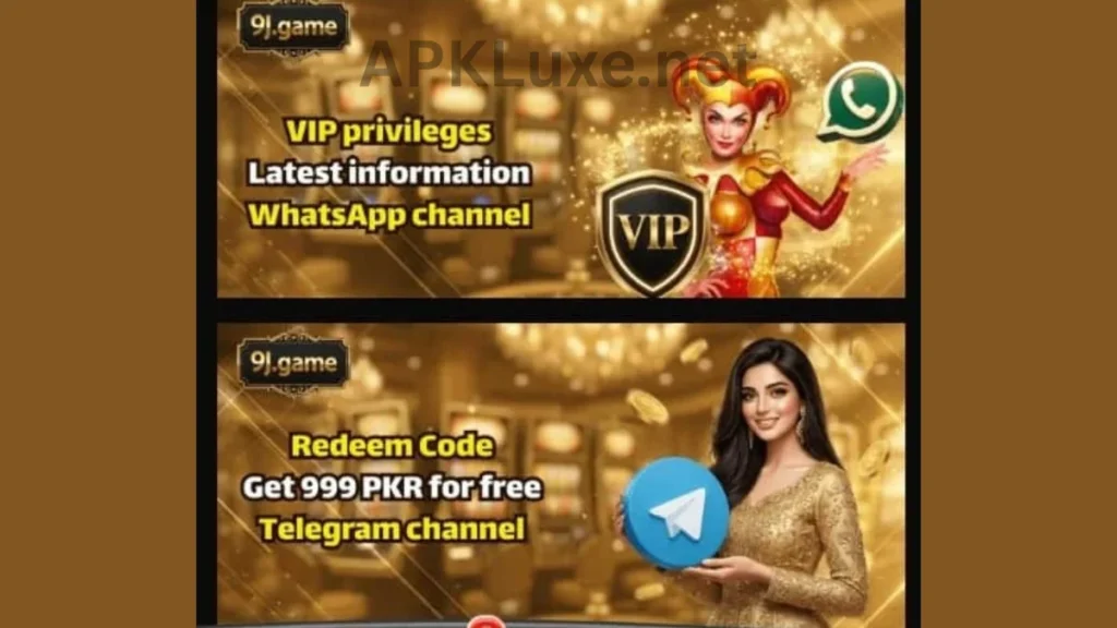 9J Game APK VIP member and random code rewards of game