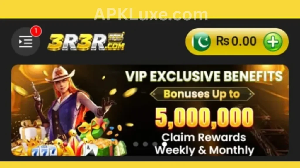 3R3R Game App VIP member bonuses of game for new users